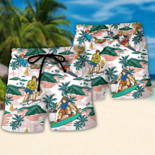 Waterskiing I'm A Water Skiing Dad Lover Beach -  Beach Short