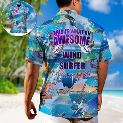 Windsurfing This Is Awesome Wind Surfer Looks Like - Hawaiian Shirt