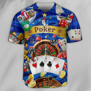 Poker Gambling Born To Play Poker Forced To Work Love Play - Baseball Jersey - Owl Ohh - Owl Ohh
