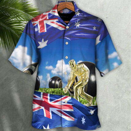 Lawn Bowling The Flag Fly With Wind In Australia - Hawaiian Shirt - Owl Ohh - Owl Ohh