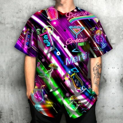 Cocktail Martini Happy Hour Stunning Style - Baseball Jersey - Owl Ohh - Owl Ohh