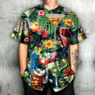 Cocktail ls I Left My Heart In Hawaii - Baseball Jersey - Owl Ohh - Owl Ohh