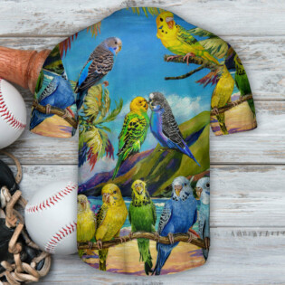 Parrot Family Lovely Art - Baseball Jersey - Owl Ohh - Owl Ohh