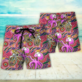 Octopus Ride Cycling Vibe Tropical Art - Beach Short - Owl Ohh - Owl Ohh