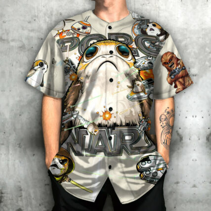 Star Wars Porg So Cute Porg Wars - Baseball Jersey