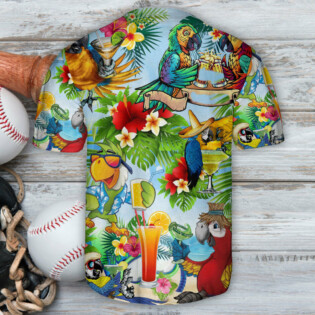 Parrot Aloha Tropical Art - Baseball Jersey - Owl Ohh - Owl Ohh