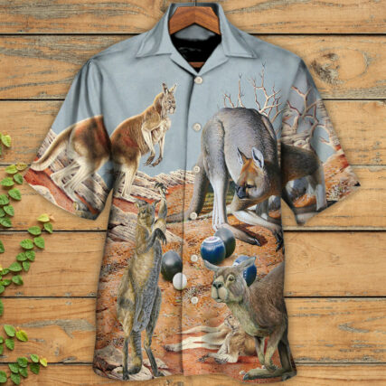 Lawn Bowling Kangaroo With Lawn Bowling - Hawaiian Shirt - Owl Ohh - Owl Ohh