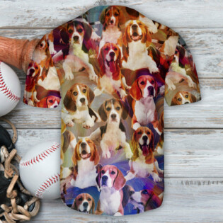 Dog Beagle Dog Cool Vintage - Baseball Jersey - Owl Ohh