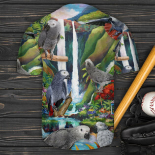 Parrot On The Forest Art - Baseball Jersey - Owl Ohh - Owl Ohh
