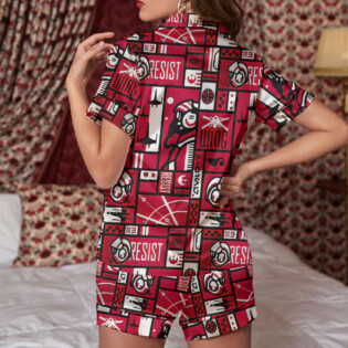 Starwars Wing Resist Red - Women's Pajama Set With Short Sleeve