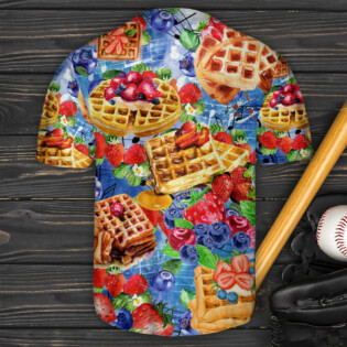 Food Waffles Art Lover - Baseball Jersey - Owl Ohh