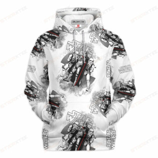 Star Wars Black White Red Gift For Fans - Hoodie  - Owl Ohh