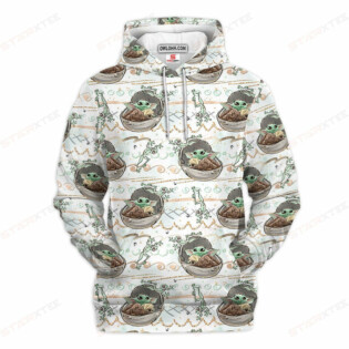 Star Wars Baby Yoda Pattern Gift For Fans - Hoodie  - Owl Ohh