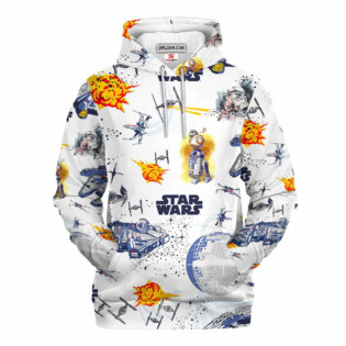 Star wars Pattern Galaxy Gift For Fans - Hoodie  - Owl Ohh