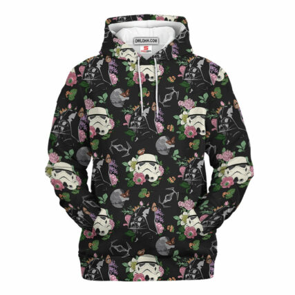 Star wars Pattern Flower Galaxy Gift For Fans - Hoodie  - Owl Ohh