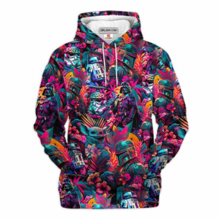 Star Wars Synthwave Summer Gift For Fans - Hoodie  - Owl Ohh