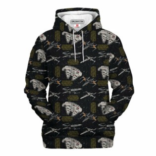 Star Wars Pattern Black Gift For Fans - Hoodie  - Owl Ohh