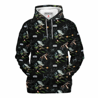 Star Wars Galaxy Pattern Black Gift For Fans - Hoodie  - Owl Ohh