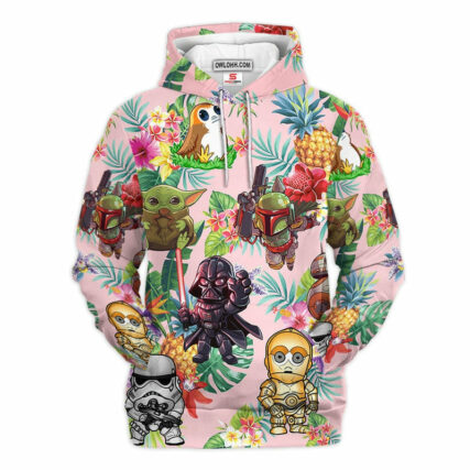 Star Wars Tropical Flowers Beach  Gift For Fans - Hoodie  - Owl Ohh
