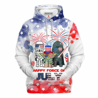 Star Wars Happy Force Of July Gift For Fans - Hoodie  - Owl Ohh