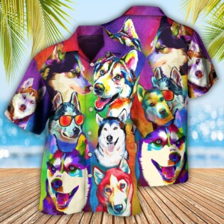 Husky Dog So Cool - Hawaiian Shirt - Owl Ohh for men and women, kids - Owl Ohh