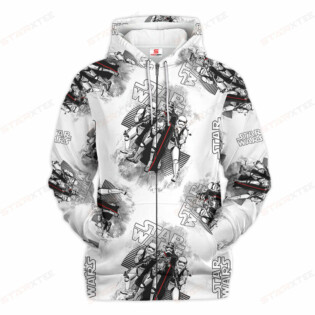 Star Wars Black White Red Gift For Fans - Hoodie  - Owl Ohh
