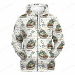 Star Wars Baby Yoda Pattern Gift For Fans - Hoodie  - Owl Ohh