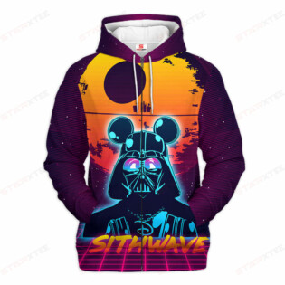 Star Wars Darth Vader Sithwave Gift For Fans - Hoodie  - Owl Ohh