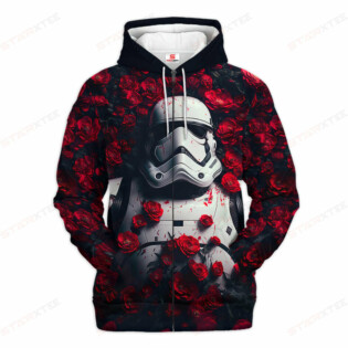 Star Wars Stormtrooper Flower Gift For Fans - Hoodie  - Owl Ohh