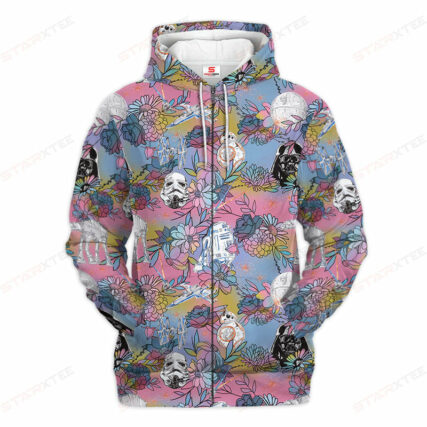 Star Wars Space Flower Colorful Gift For Fans - Hoodie  - Owl Ohh