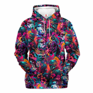 Star Wars Synthwave Summer Gift For Fans - Hoodie  - Owl Ohh
