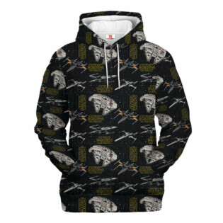 Star Wars Pattern Black Gift For Fans - Hoodie  - Owl Ohh