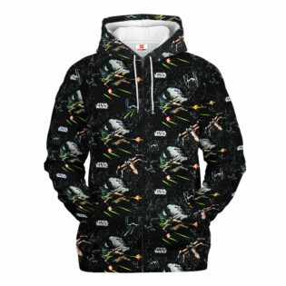 Star Wars Galaxy Pattern Black Gift For Fans - Hoodie  - Owl Ohh