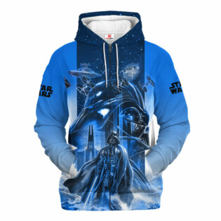 Star Wars Darth Vader Blue Galaxy Gift For Fans - Hoodie  - Owl Ohh