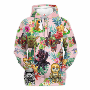 Star Wars Tropical Flowers Beach  Gift For Fans - Hoodie  - Owl Ohh