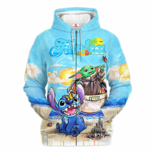 Star Wars Stitch And Baby Yoda Summer Gift For Fans - Hoodie  - Owl Ohh