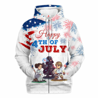 Star Wars Happy 4th Of July Gift For Fans - Hoodie  - Owl Ohh