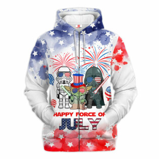 Star Wars Happy Force Of July Gift For Fans - Hoodie  - Owl Ohh