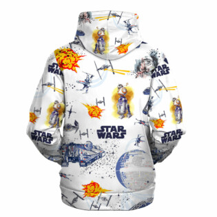 Star wars Pattern Galaxy Gift For Fans - Hoodie  - Owl Ohh