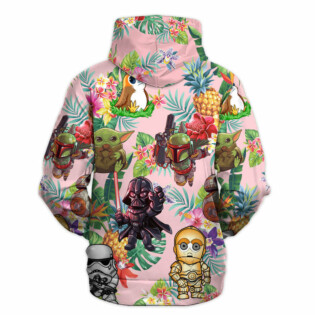 Star Wars Tropical Flowers Beach  Gift For Fans - Hoodie  - Owl Ohh