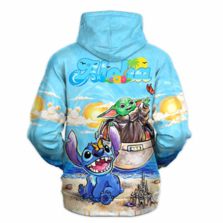 Star Wars Stitch And Baby Yoda Summer Gift For Fans - Hoodie  - Owl Ohh