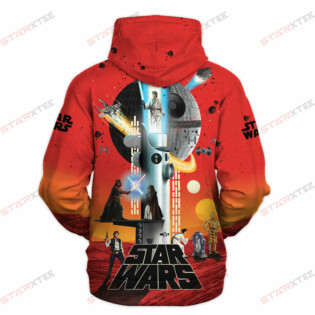 Star Wars Red Black Gift For Fans - Hoodie  - Owl Ohh