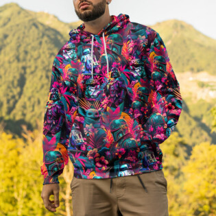 Star Wars Synthwave Summer Gift For Fans - Hoodie  - Owl Ohh
