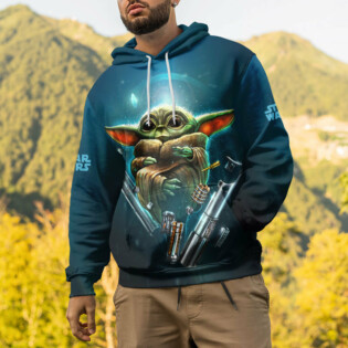 Star Wars Baby Yoda Mandalorian Gift For Fans - Hoodie  - Owl Ohh