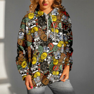 Star Wars Space Pattern Gift For Fans - Hoodie  - Owl Ohh