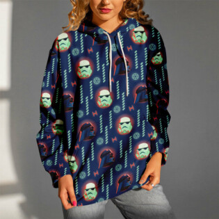 Star Wars Darth Vader Pattern Gift For Fans - Hoodie  - Owl Ohh