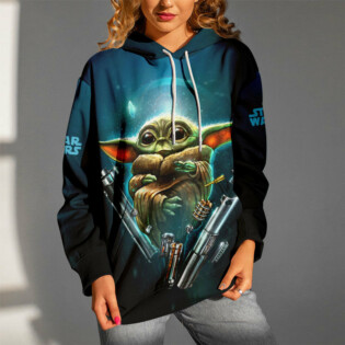 Star Wars Baby Yoda Mandalorian Gift For Fans - Hoodie  - Owl Ohh