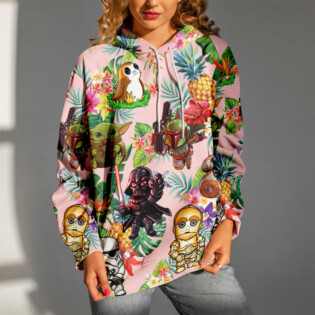 Star Wars Tropical Flowers Beach  Gift For Fans - Hoodie  - Owl Ohh