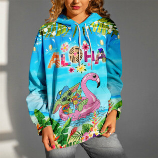 Star Wars Baby Yoda Aloha Summer Gift For Fans - Hoodie  - Owl Ohh