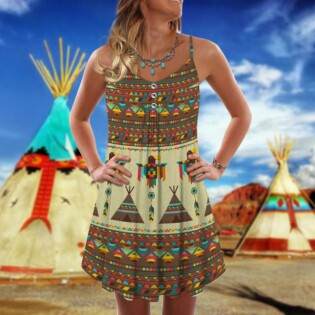 Native Pattern Summer Cool Vibes Style - Summer Dress - Owl Ohh - Owl Ohh